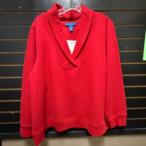Karen Scott Sport Red Pullover Sweater XL - Picture 1 of 3